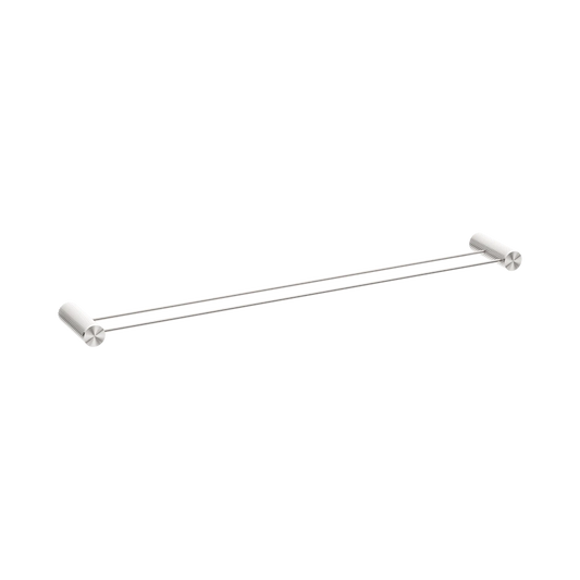 Opal Double Towel Rail 800mm Brushed Nickel