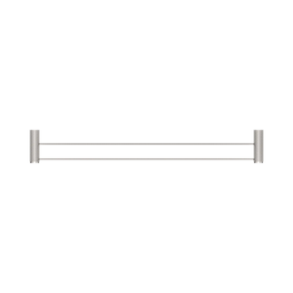 Opal Double Towel Rail 800mm Brushed Nickel
