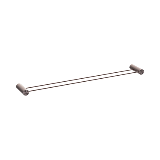 Opal Double Towel Rail 800mm Brushed Bronze