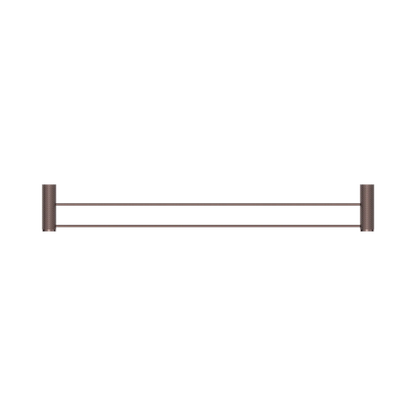 Opal Double Towel Rail 800mm Brushed Bronze
