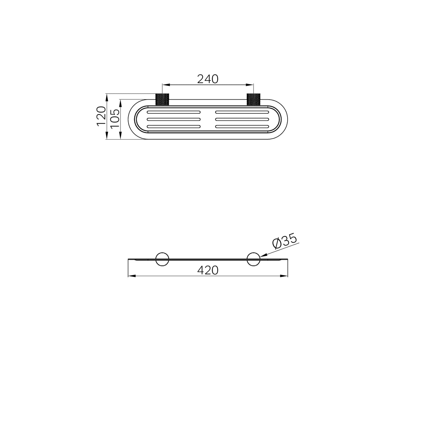 Opal Metal Shower Shelf Brushed Nickel