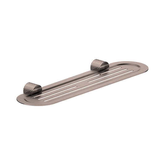 Opal Metal Shower Shelf Brushed Bronze