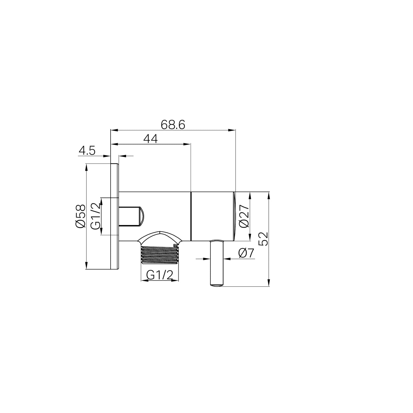 Mini Cistern Stop Matte White