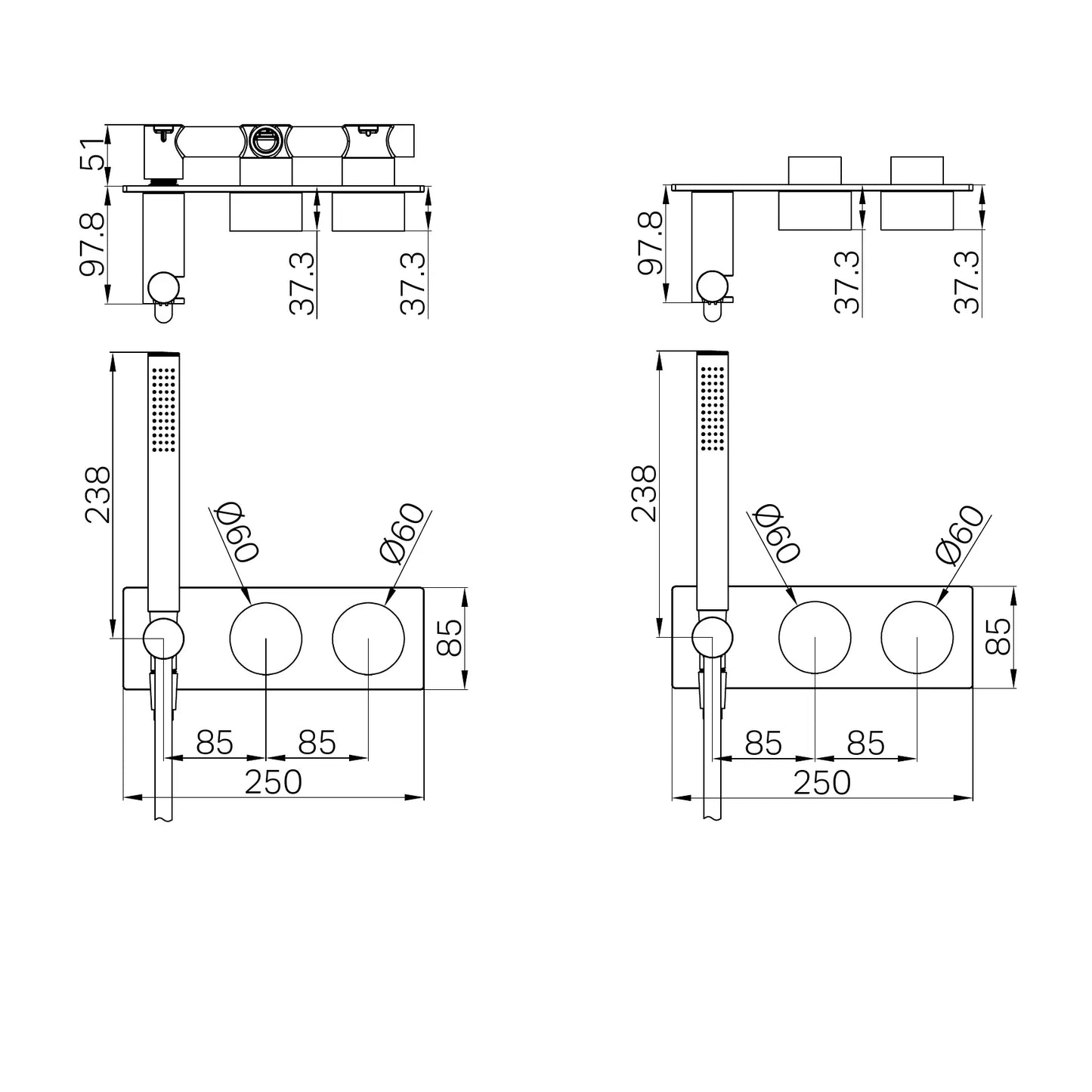 Kara Progressive Shower System Brushed Nickel
