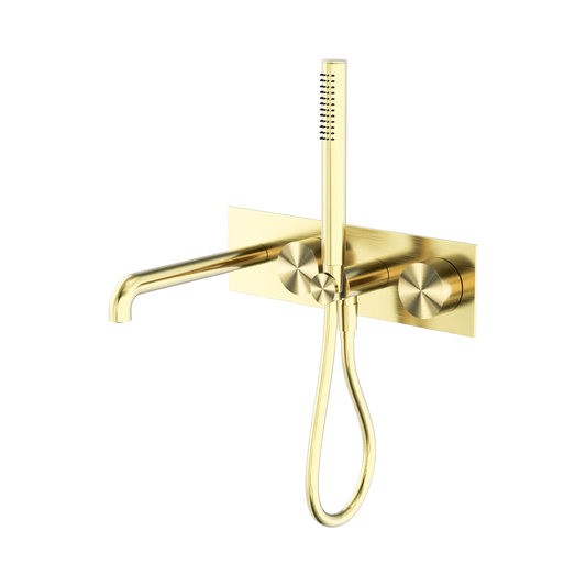 Kara Progressive Shower System With Spout 230mm Brushed Gold