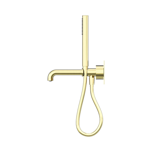 Kara Progressive Shower System With Spout 230mm Brushed Gold