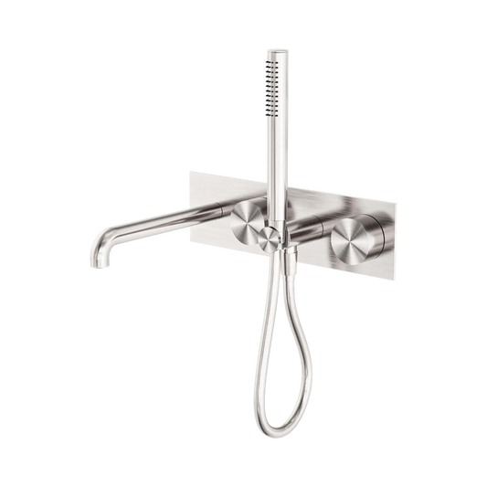 Kara Progressive Shower System With Spout 230mm Brushed Nickel