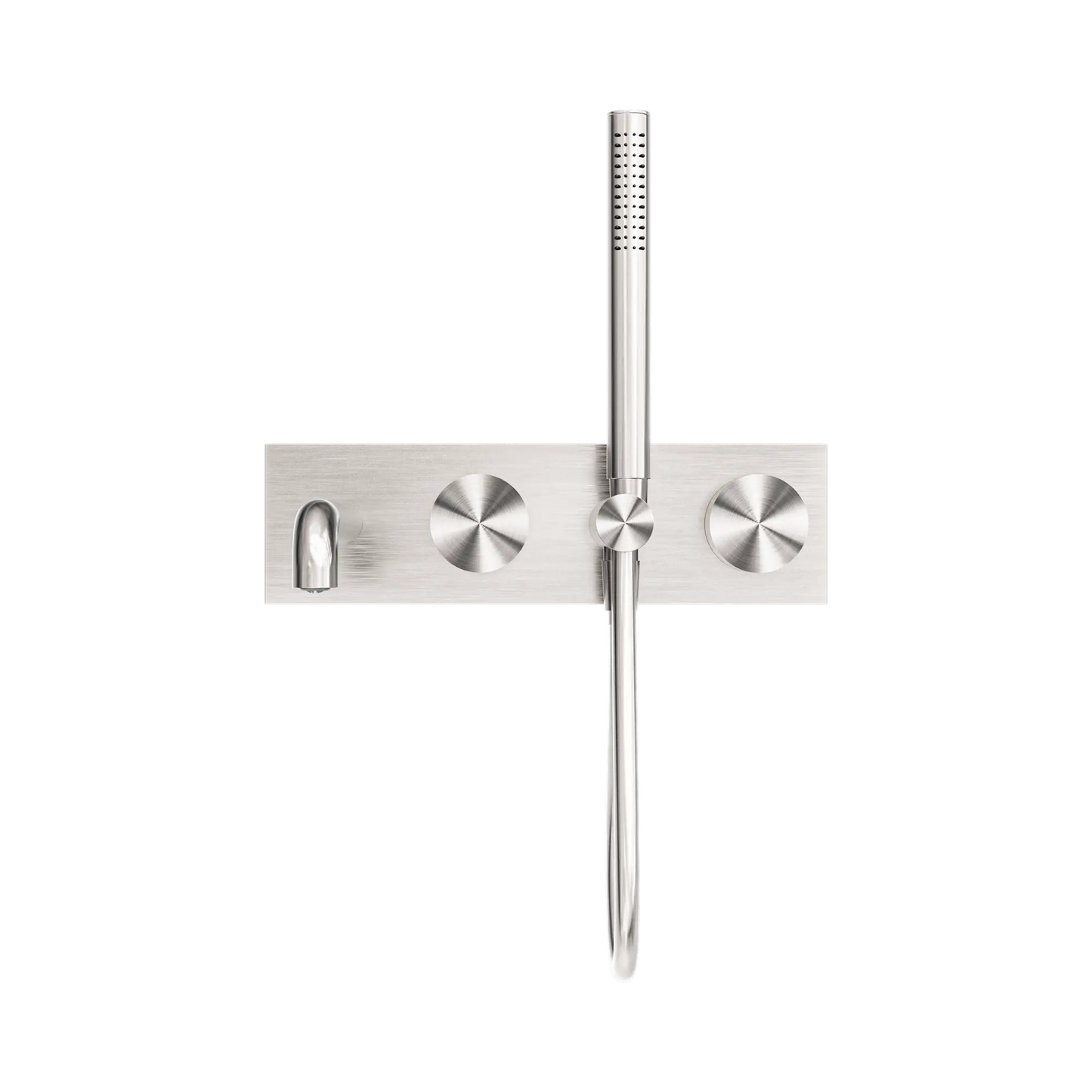 Kara Progressive Shower System With Spout 230mm Brushed Nickel