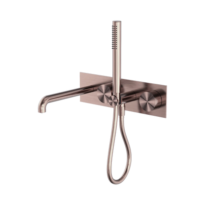 Kara Progressive Shower System With Spout 230mm Brushed Bronze