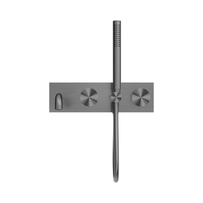 Kara Progressive Shower System With Spout 230mm Gun Metal