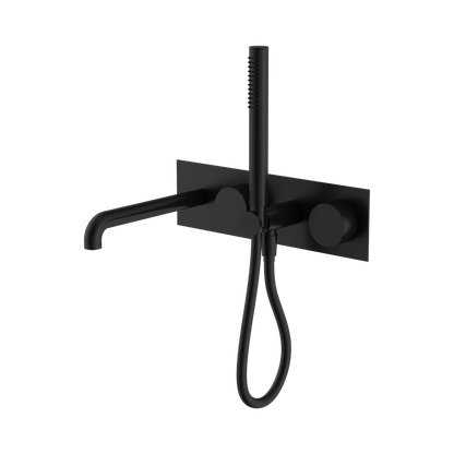 Kara Progressive Shower System With Spout 230mm Matte Black