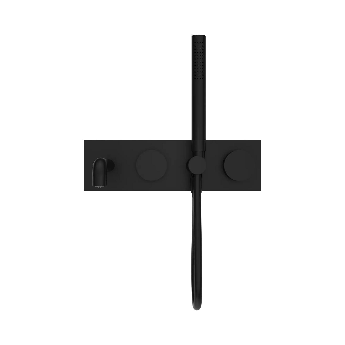 Kara Progressive Shower System With Spout 230mm Matte Black
