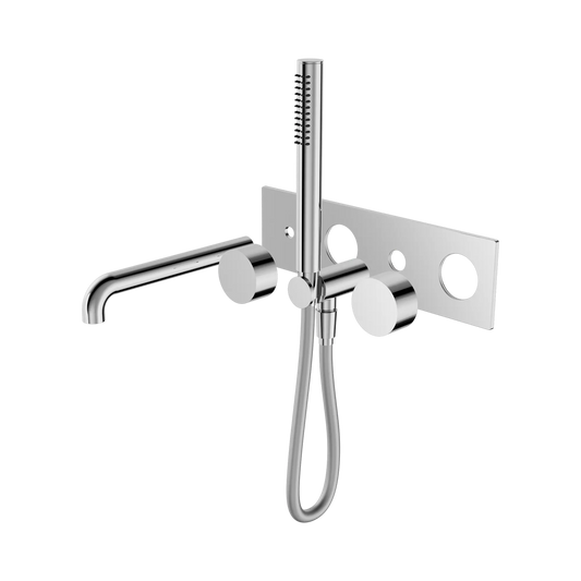 Kara Progressive Shower System With Spout 230mm Trim Kits Only Chrome