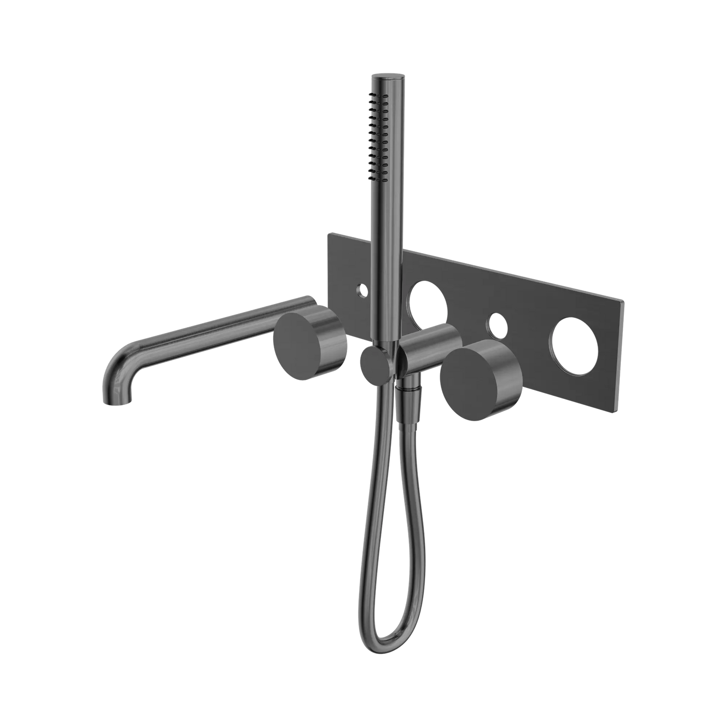 Kara Progressive Shower System With Spout 230mm Trim Kits Only Gun Metal