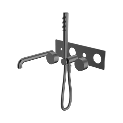 Kara Progressive Shower System With Spout 230mm Trim Kits Only Gun Metal