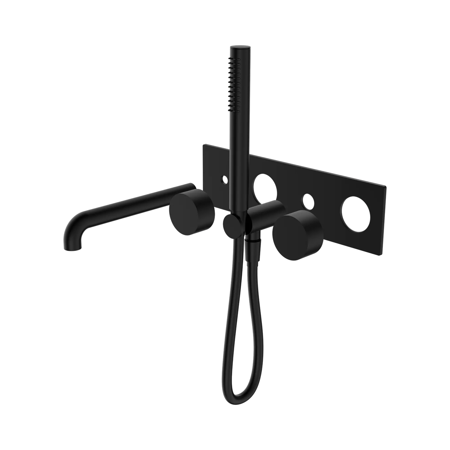 Kara Progressive Shower System With Spout 230mm Trim Kits Only Matte Black