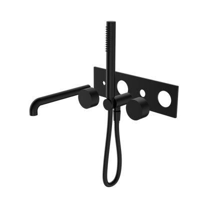 Kara Progressive Shower System With Spout 230mm Trim Kits Only Matte Black