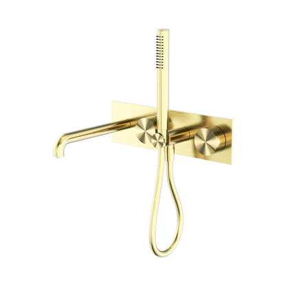 Kara Progressive Shower System With Spout 250mm Brushed Gold