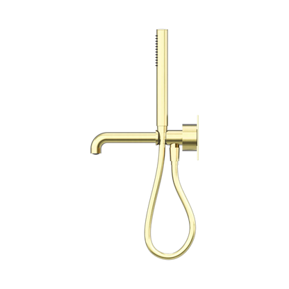 Kara Progressive Shower System With Spout 250mm Brushed Gold