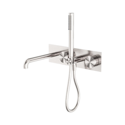 Kara Progressive Shower System With Spout 250mm Brushed Nickel