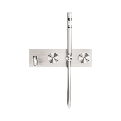 Kara Progressive Shower System With Spout 250mm Brushed Nickel