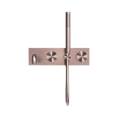 Kara Progressive Shower System With Spout 250mm Brushed Bronze