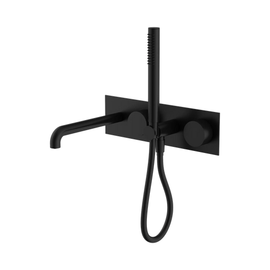 Kara Progressive Shower System With Spout 250mm Matte Black