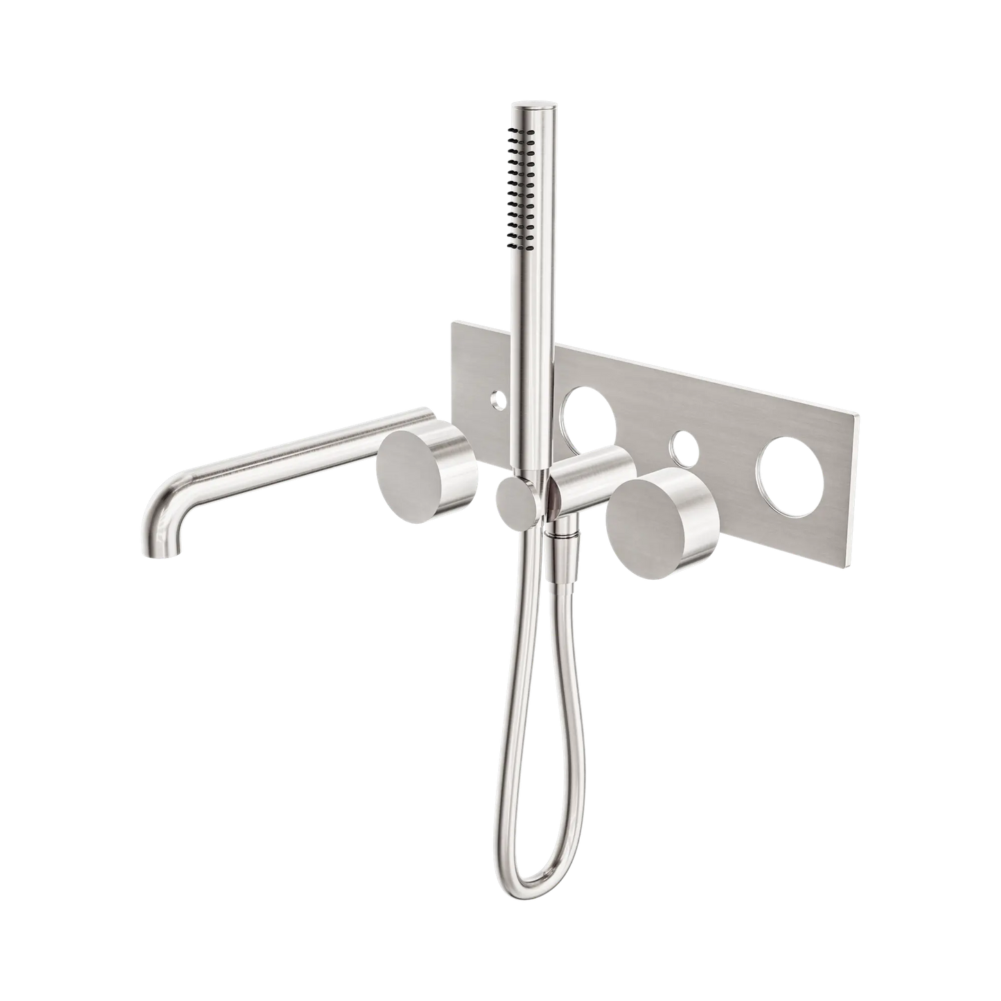 Kara Progressive Shower System With Spout 250mm Trim Kits Only Brushed Nickel