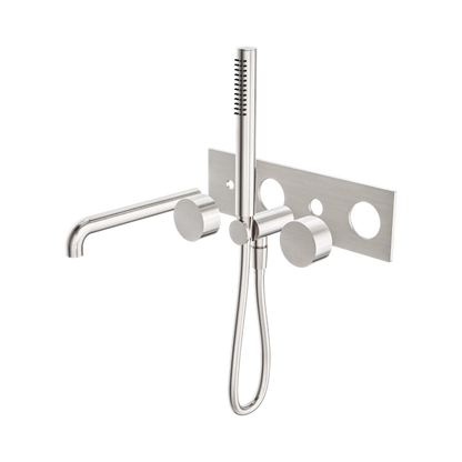 Kara Progressive Shower System With Spout 250mm Trim Kits Only Brushed Nickel