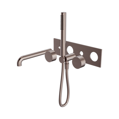 Kara Progressive Shower System With Spout 250mm Trim Kits Only Brushed Bronze