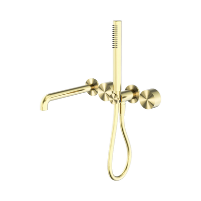 Kara Progressive Shower System Separate Plate With Spout 230mm Brushed Gold
