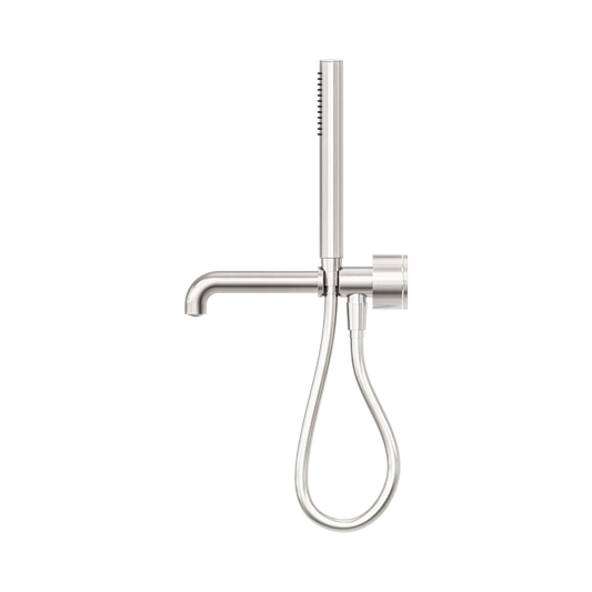 Kara Progressive Shower System Separate Plate With Spout 230mm Brushed Nickel