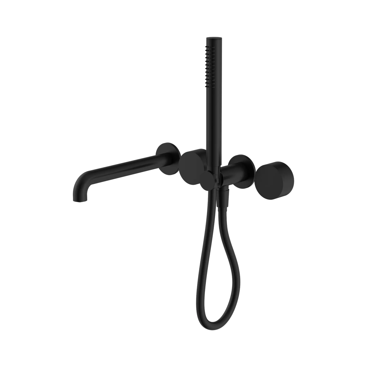 Kara Progressive Shower System Separate Plate With Spout 230mm Matte Black