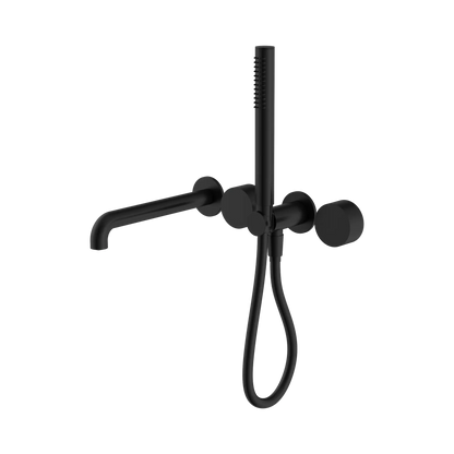 Kara Progressive Shower System Separate Plate With Spout 230mm Matte Black