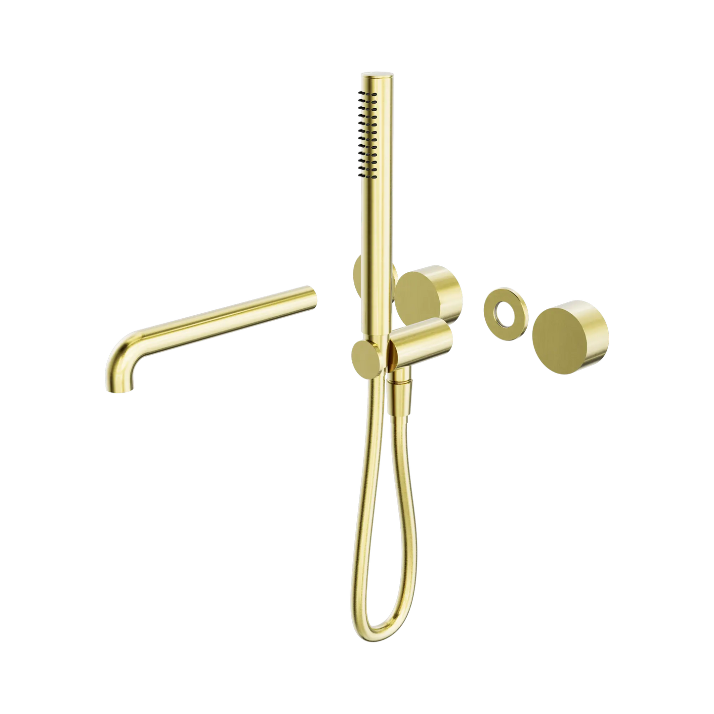 Kara Progressive Shower System Separate Plate With Spout 230mm Trim Kits Only Brushed Gold