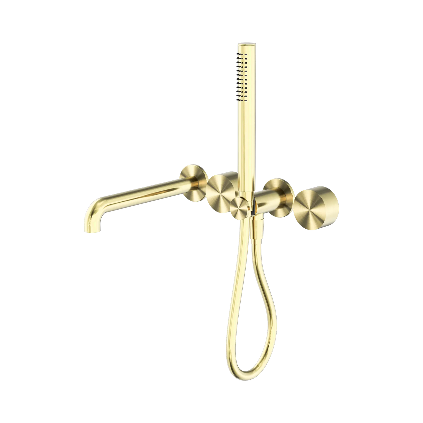 Kara Progressive Shower System Separate Plate With Spout 250mm Brushed Gold