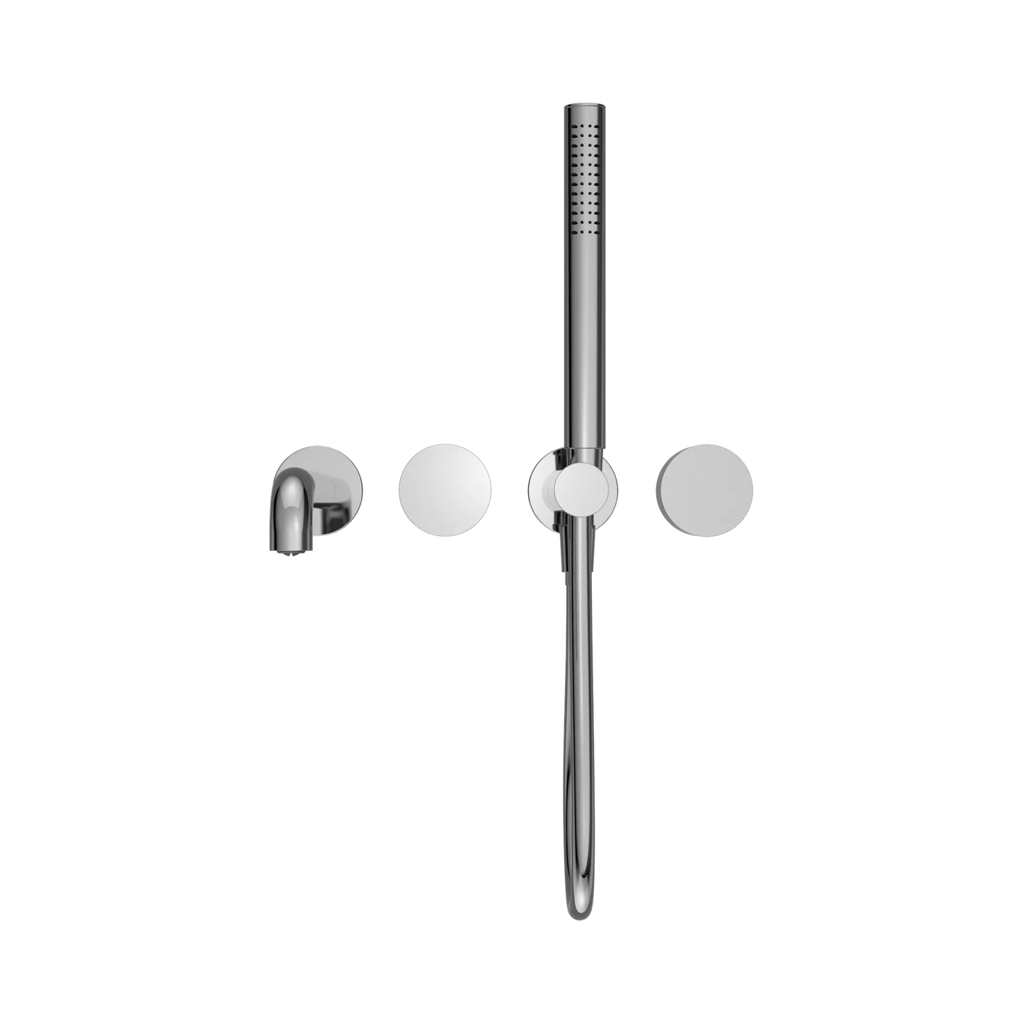 Kara Progressive Shower System Separate Plate With Spout 250mm Chrome