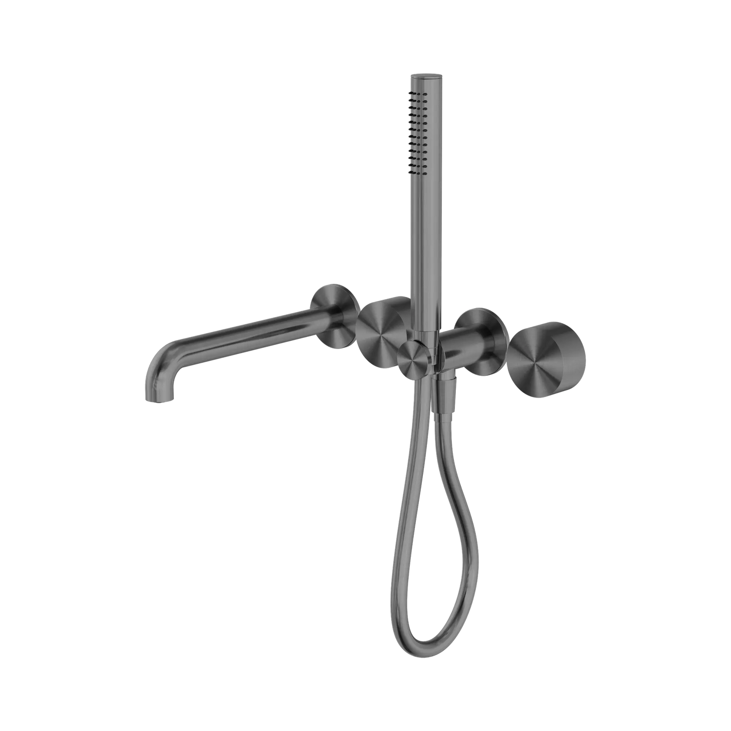 Kara Progressive Shower System Separate Plate With Spout 250mm Gun Metal