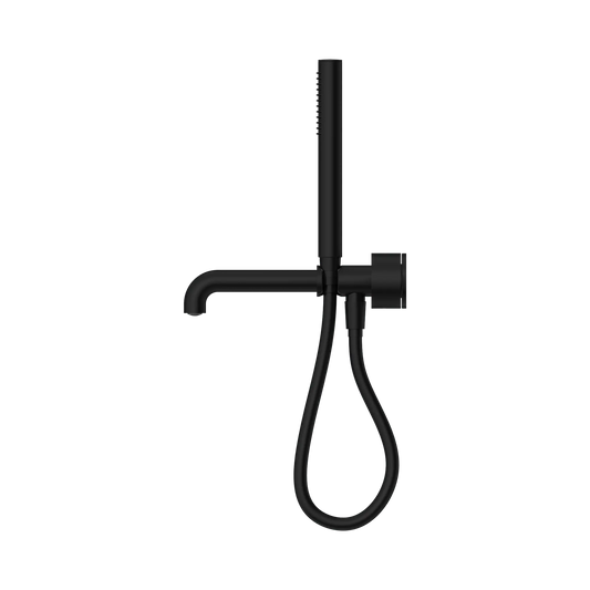 Kara Progressive Shower System Separate Plate With Spout 250mm Matte Black
