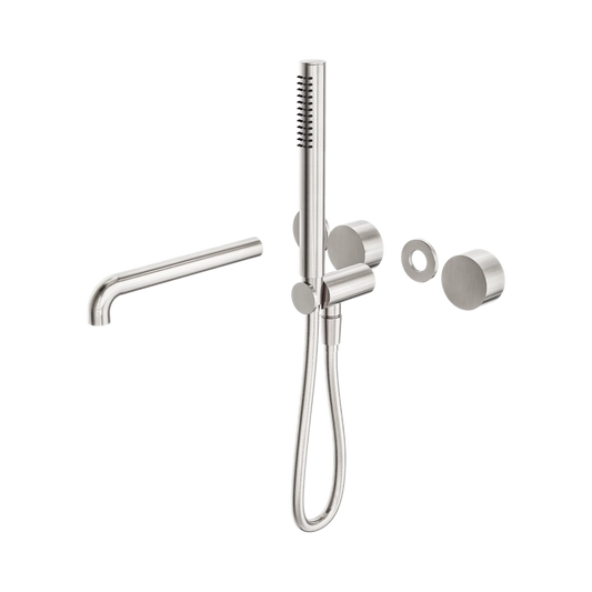 Kara Progressive Shower System Separate Plate With Spout 250mm Trim Kits Only Brushed Nickel