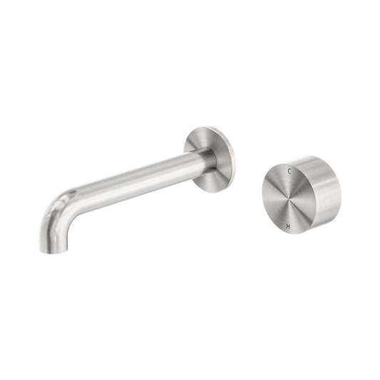 Kara Progressive Wall Basin/Bath Set 260mm Brushed Nickel