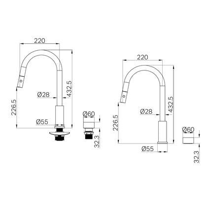 Kara Progressive Pull Out Kitchen Set Chrome