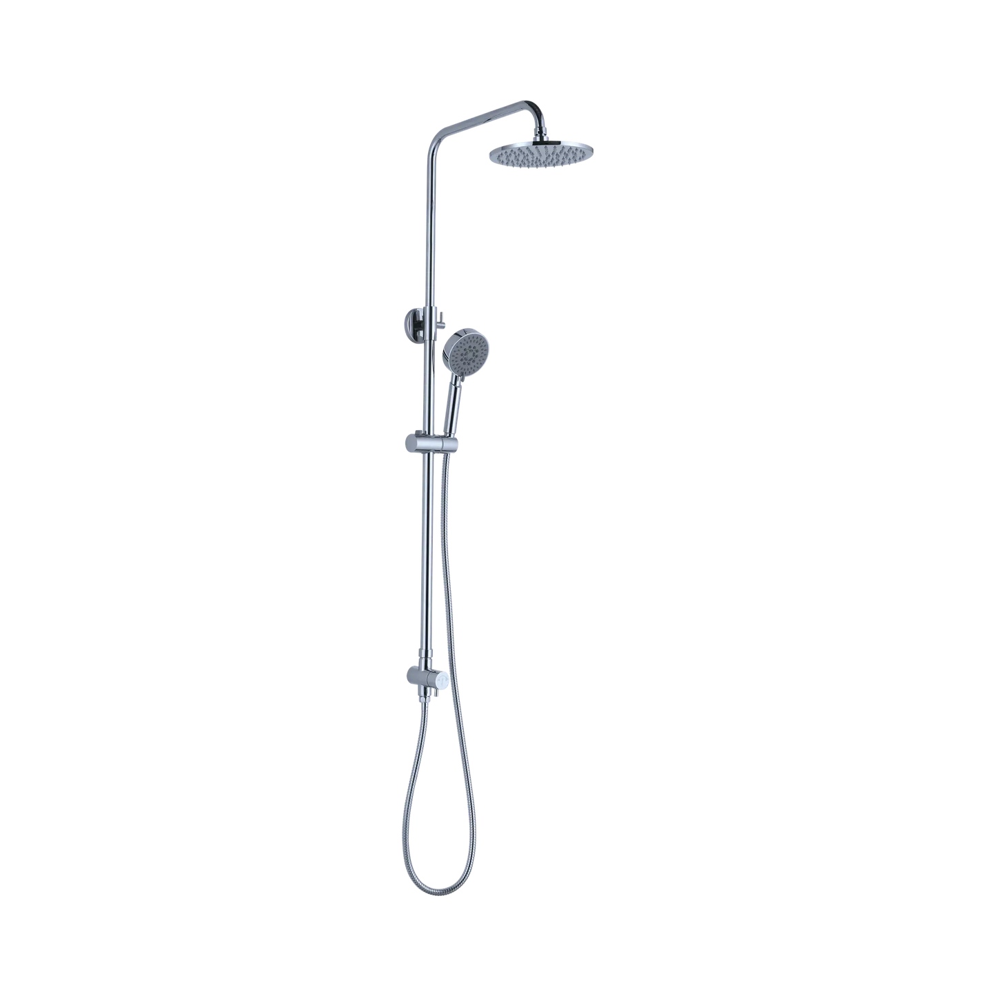 Dolce Round Twin Shower Bottom Inlet Chrome