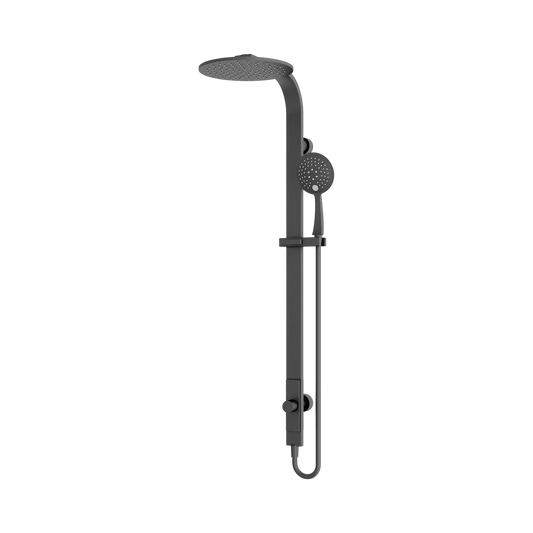 Astra Rain Round Twin Shower Single Hose Matte Black