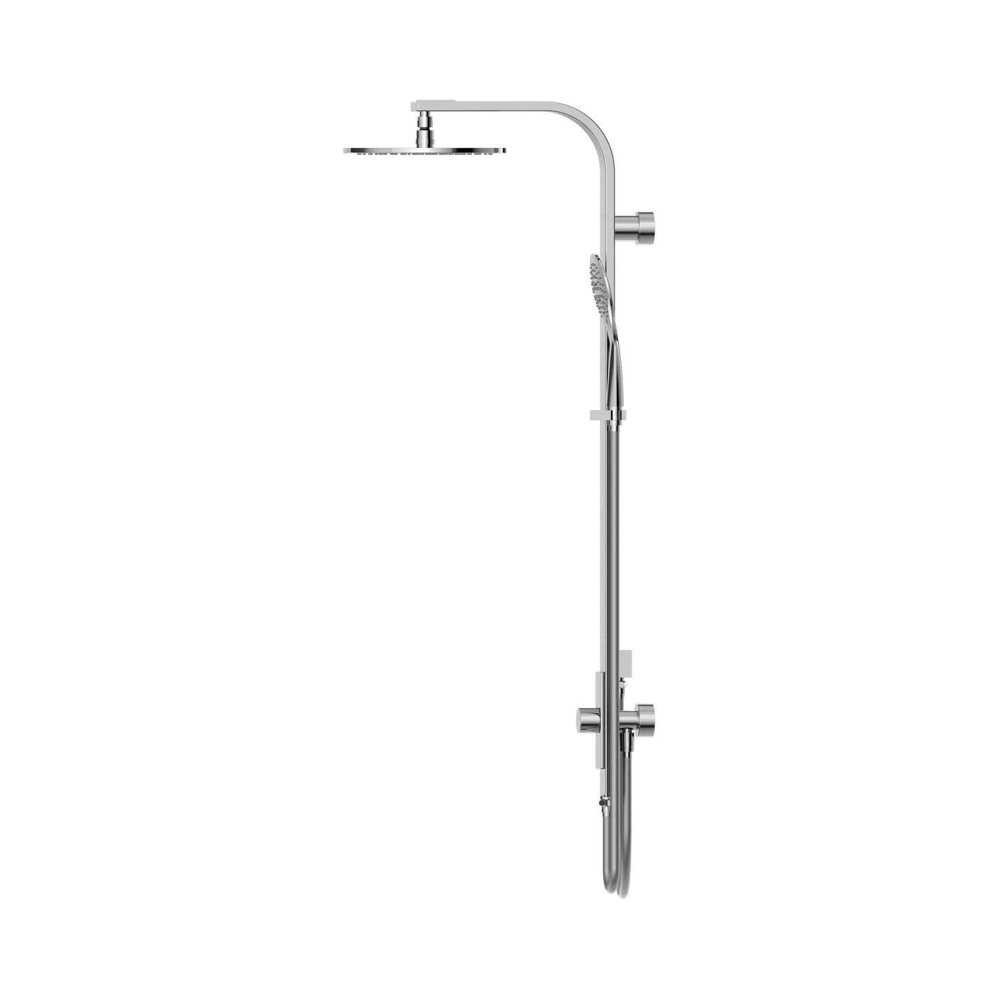 Astra Rain Round Twin Shower Double Hose Chrome