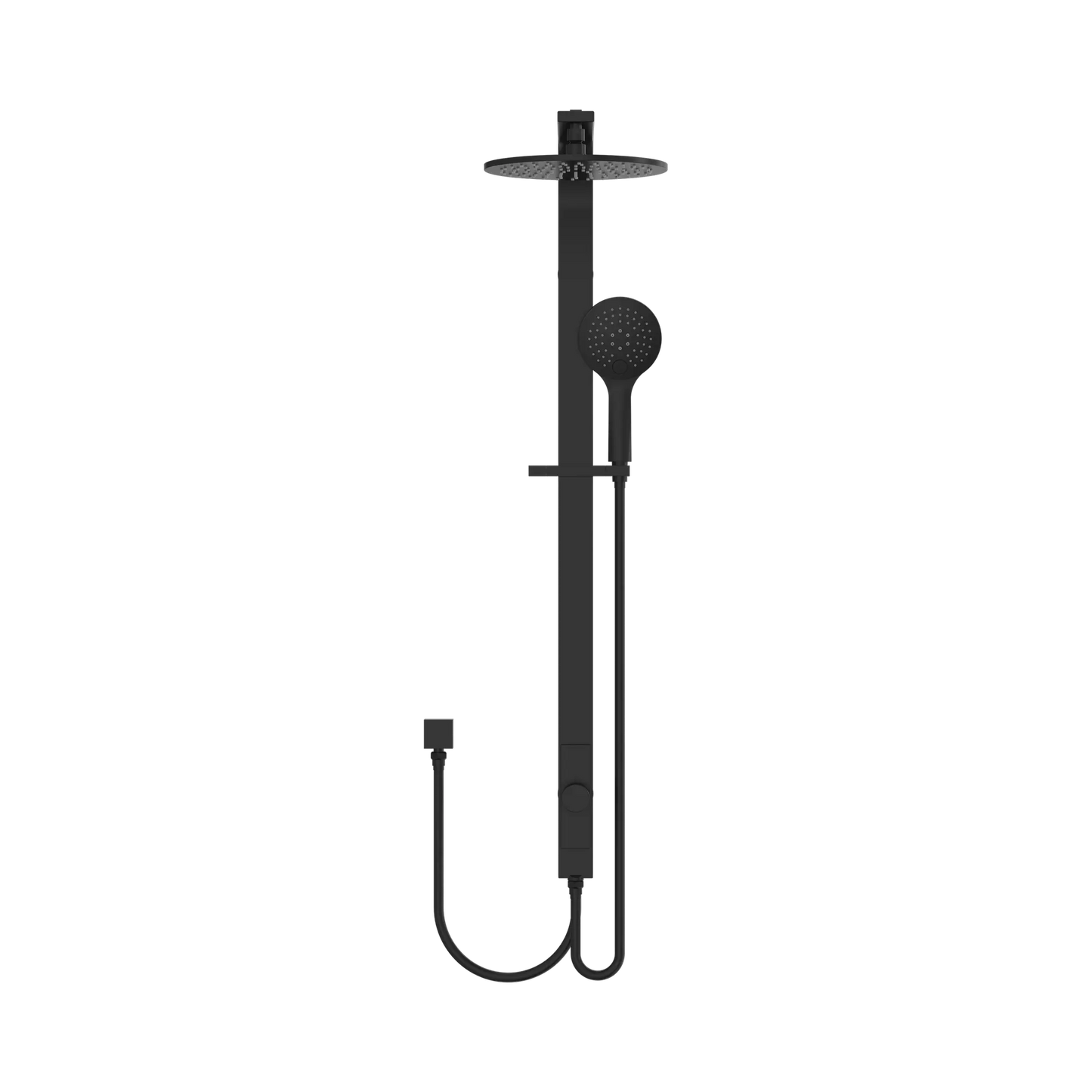 Astra Rain Round Twin Shower Double Hose Matte Black