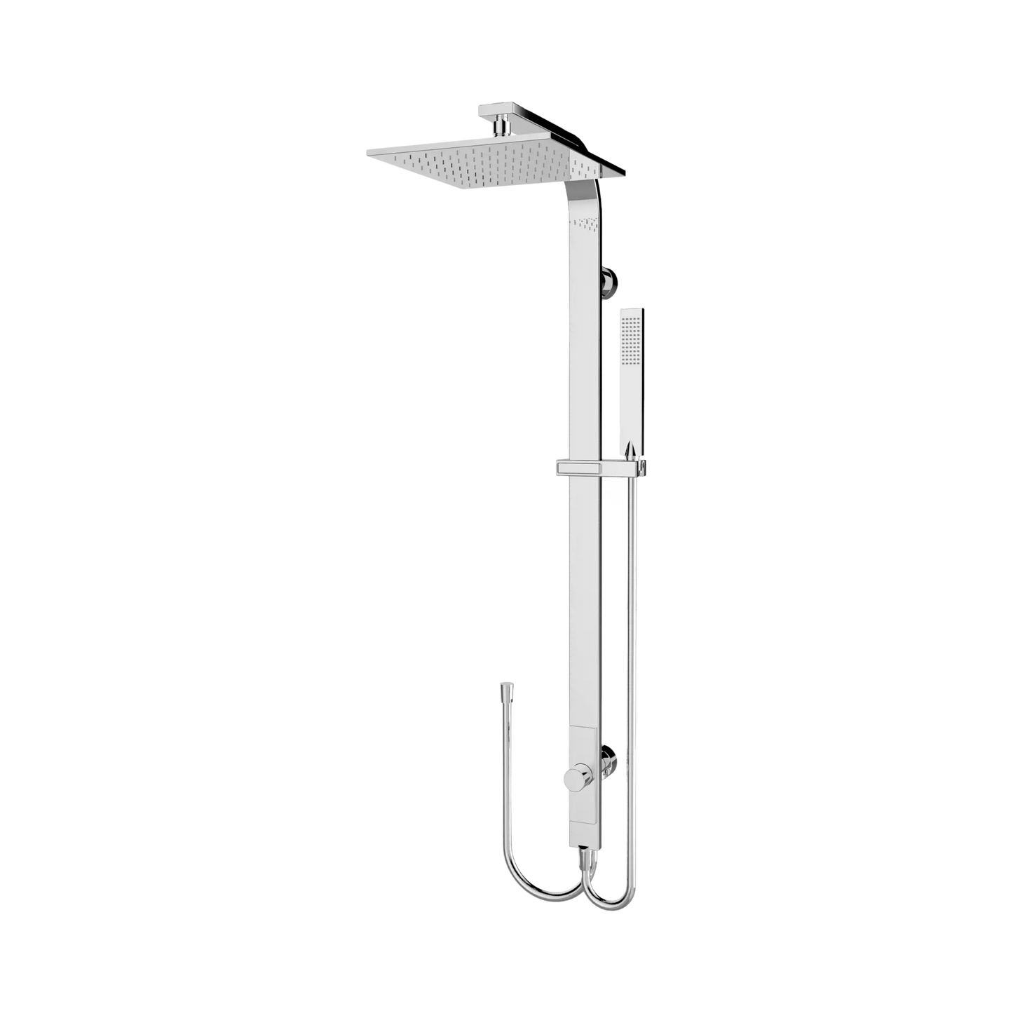 Astra Rain Square Twin Shower Double Hose Chrome