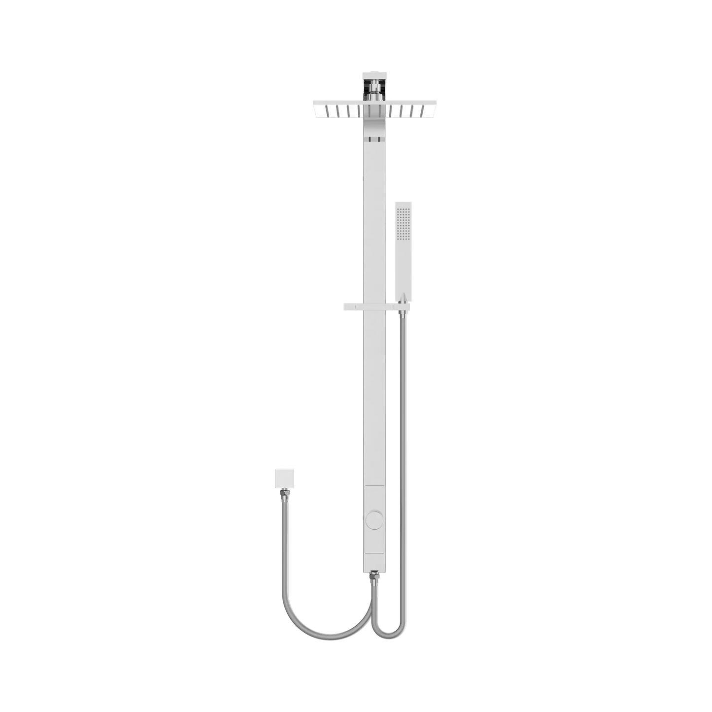 Astra Rain Square Twin Shower Double Hose Chrome