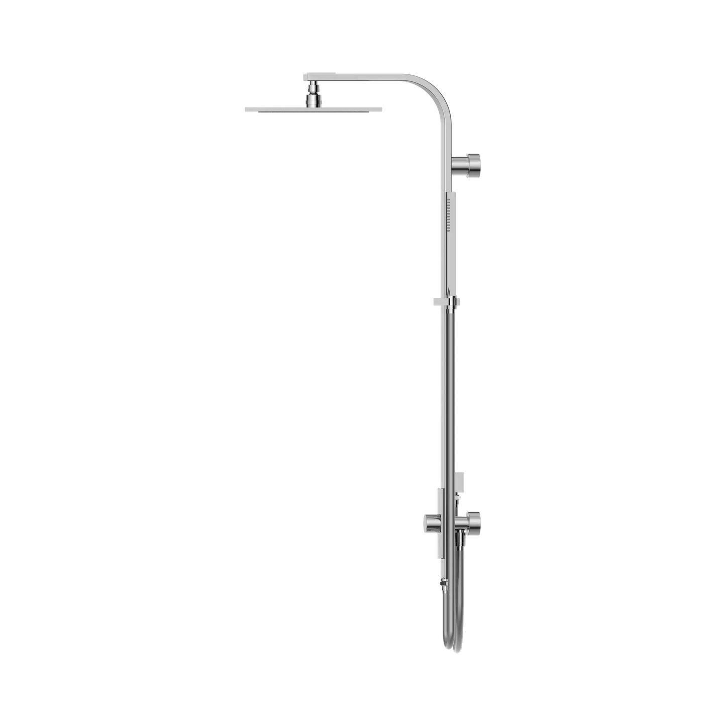 Astra Rain Square Twin Shower Double Hose Chrome