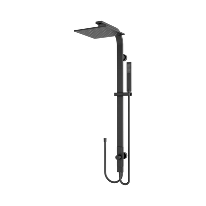 Astra Rain Square Twin Shower Double Hose Matte Black